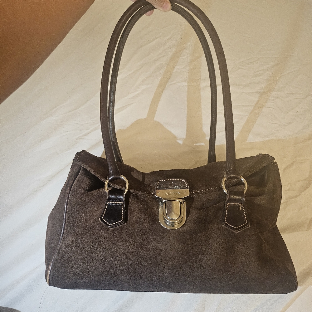 Roots Brown Suede Handbag